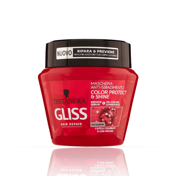 ماسک مو GLISS قرمز مناسب موهای رنگ شده 300 میلی لیتر